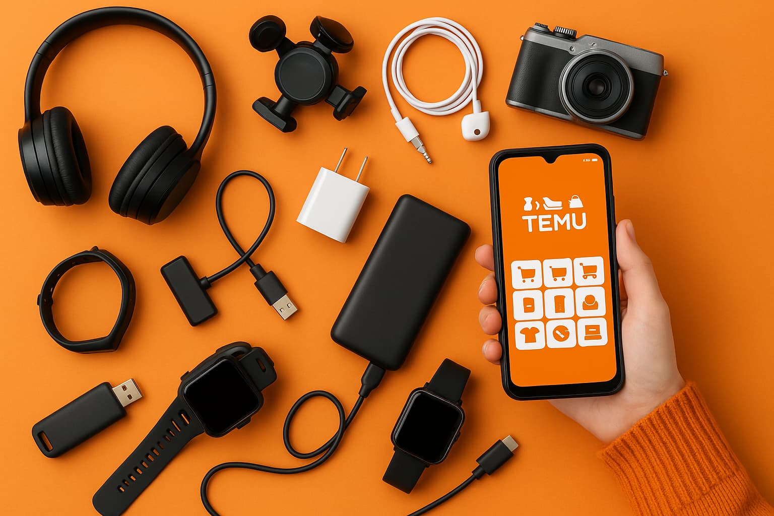 Accessori elettronici Temu per acquisti smart